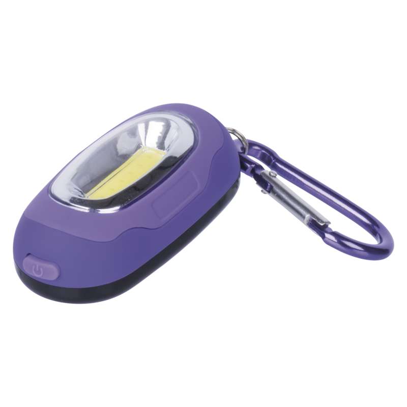 EMOS LED prívesok na kľúče s karabínou - fialová P3887