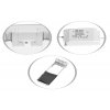 Strieborný vstavaný LED panel guľatý 175mm 12W - VZORKA
