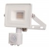 Biely LED reflektor 10W s pohybovým snímačom Premium