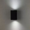 Čierne fasádne svietidlo hranaté 2x GU10
