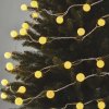 LED vonkajšie reťaz - guličky 4m, teplá biela, časovač
