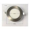 Strieborný vstavaný LED panel guľatý 120mm 6W - POSLEDNÝ KUS