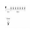 LED vonkajšie reťaz - guličky 20m, multicolor, programy