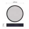 Čierny prisadený LED panel s tenkým rámčekom guľatý 225mm 21W CCT Premium
