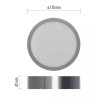 Strieborný prisadený LED panel s tenkým rámčekom guľatý 170mm 12,5W CCT Premium