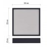 Čierny prisadený LED panel s tenkým rámčekom hranatý 225 x 225mm 21W CCT Premium
