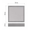 Strieborný prisadený LED panel s tenkým rámčekom hranatý 225 x 225mm 21W CCT Premium