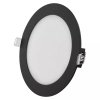Čierny vstavaný LED panel guľatý 170mm 12,5W CCT Premium