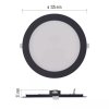 Čierny vstavaný LED panel guľatý 225mm 18W CCT Premium