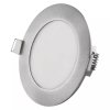 Strieborný vstavaný LED panel guľatý 120mm 7W CCT Premium