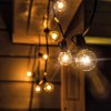 LED svetelný reťaz - 25x párty žiarovky, 15m teplá biela