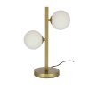 Mosadzná stolová lampa Kama pre žiarovku 2x G9