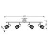 pol pl Lampa scienna sufitowa listwa 4X40W E14 szary VIKING 94 68033 8726 2