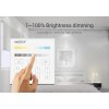 Mi-Light RF Nástenný diaľkový ovládač pre CCT LED pásiky, 4-kanálový