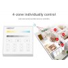 Mi-Light RF Nástenný diaľkový ovládač pre CCT LED pásiky, 4-kanálový