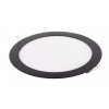 Čierny vstavaný LED panel guľatý 170mm 12W