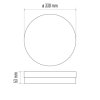 Biele LED stropné/nástenné svítidlo, okrúhle 24W IP54