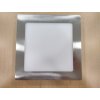 Strieborný prisadený LED panel hranatý 170 x 170mm 12W Teplá biela - POSLEDNÝ KUS