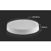 Biely prisadený LED panel guľatý 220mm 18W Economy