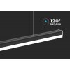 Čierne LED lineárne svietidlo 40W