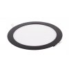Čierny vstavaný LED panel guľatý 174mm 12W 24V CCT