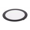 Čierny vstavaný LED panel guľatý 225mm 18W 24V CCT