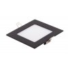 Čierny vstavaný LED panel hranatý 120 x 120mm 6W 24V CCT