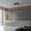 Čierne lineárne závesné LED svietidlo 40W CCT Premium