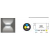 Biele tenké fasádne LED svietidlo oválne 2x 6W IP65 CCT