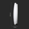 Biele LED stropné svietidlo okrúhle 260mm 12W CCT