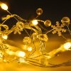 LED vianočná reťaz s ozdobnými príveskami - 2m, vnútorná, 2x AA, teplá biela
