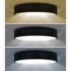 Čierne LED stropné svietidlo guľaté 300mm 36W CCT