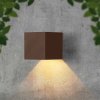 Corten LED fasádne solárne svietidlo hranaté s pohybovým čidlom 9W IP65