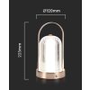 Zlatá LED stolná nabíjacia lampa 225mm 1W