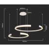 Biele závesné LED svietidlo dizajnové 116cm 48W stmievateľné