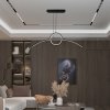 Čierne závesné LED svietidlo dizajnové 89cm 30W