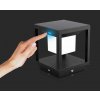 Čierne LED záhradné solárne svietidlo s pohybovým čidlom 163mm 2W IP65