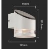 Biele LED nástenné solárne svietidlo s pohybovým MW čidlom 1W IP44