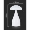 Biela LED stolová nabíjacia lampa 220mm 1W