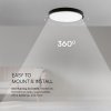 Čierne prisadené LED svietidlo okrúhle 350mm 36W IP44 Premium