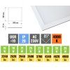 Biely podhľadový LED panel 60 x 60cm 16-35W UGR Projekt