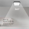 Čierne prisadené LED svietidlo štvorcové 420x420mm 48W IP44 Premium