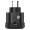 GoSmart Zigbee čierna zásuvka s krytkou IP44