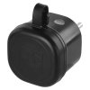 GoSmart Zigbee čierna zásuvka s krytkou IP44