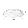 Biele stropné LED svietidlo s pohybovým čidlom Zenon 280mm 24W IP54 CCT
