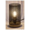 Čierna stolná lampa Boogie s perforovaným tienidlom pre žiarovku E14