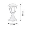 Čierna záhradná LED lampa Sorrento 8W IP44 30cm