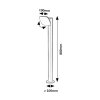 Čierne záhradné LED stĺpikové svietidlo Odiel náklopné 12W IP44 80cm