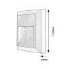 Antracitové schodiskové LED svietidlo Trento 4W IP65
