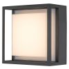 Antracitové fasádne LED svietidlo Mendoza štvorcové 6,5W IP65